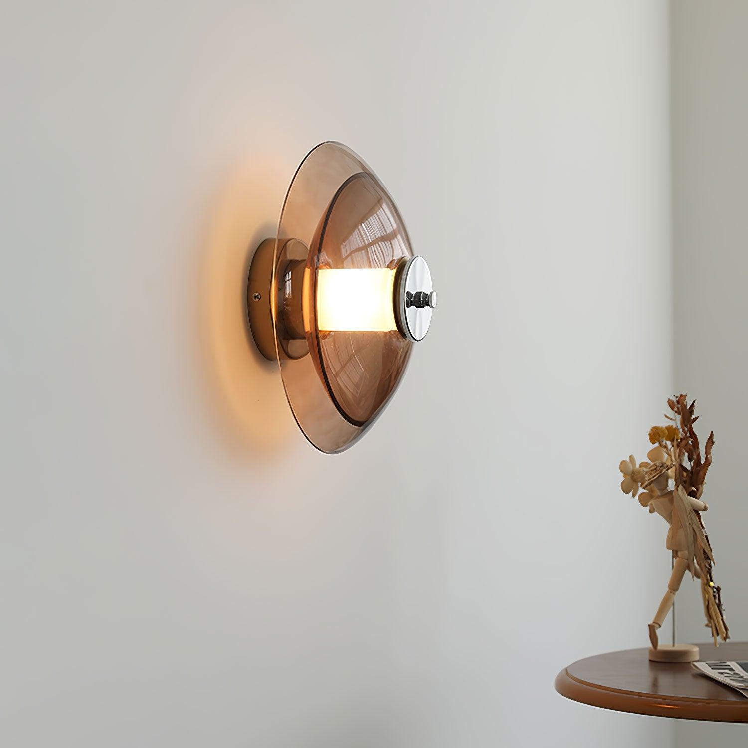 Vasolir Flying Saucer Chrome Wall Light-Neutral Decor