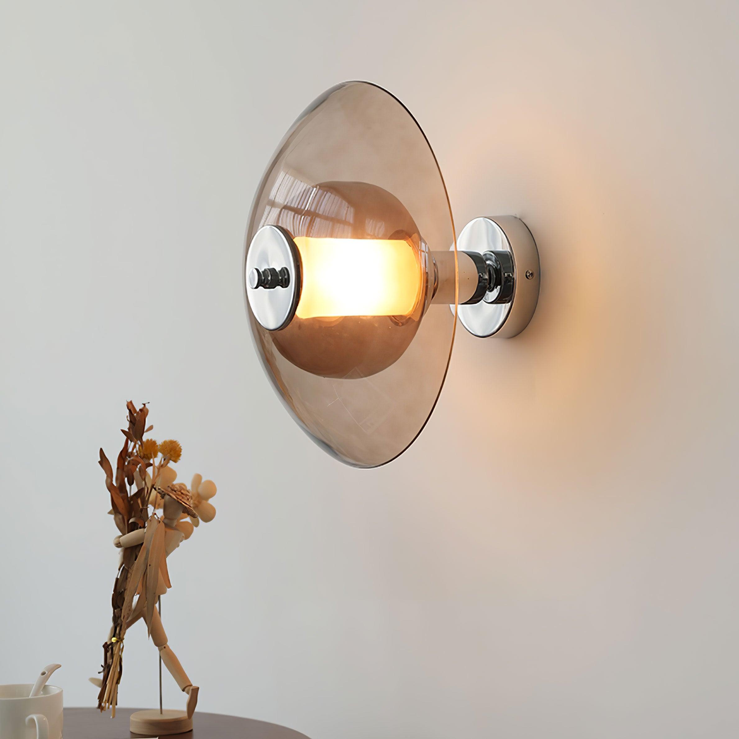Vasolir Flying Saucer Chrome Wall Light-Neutral Decor