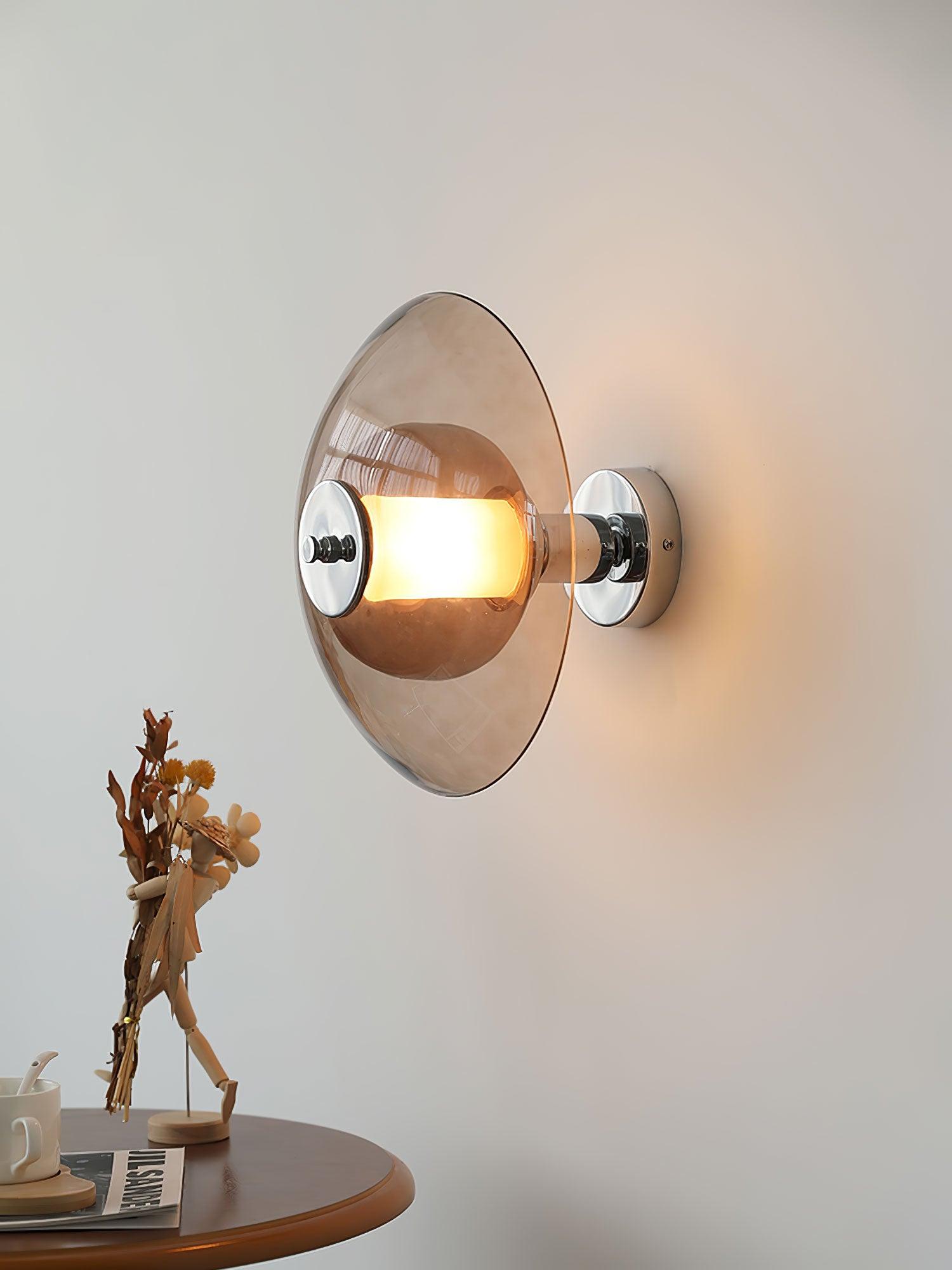 Vasolir Flying Saucer Chrome Wall Light-Neutral Decor