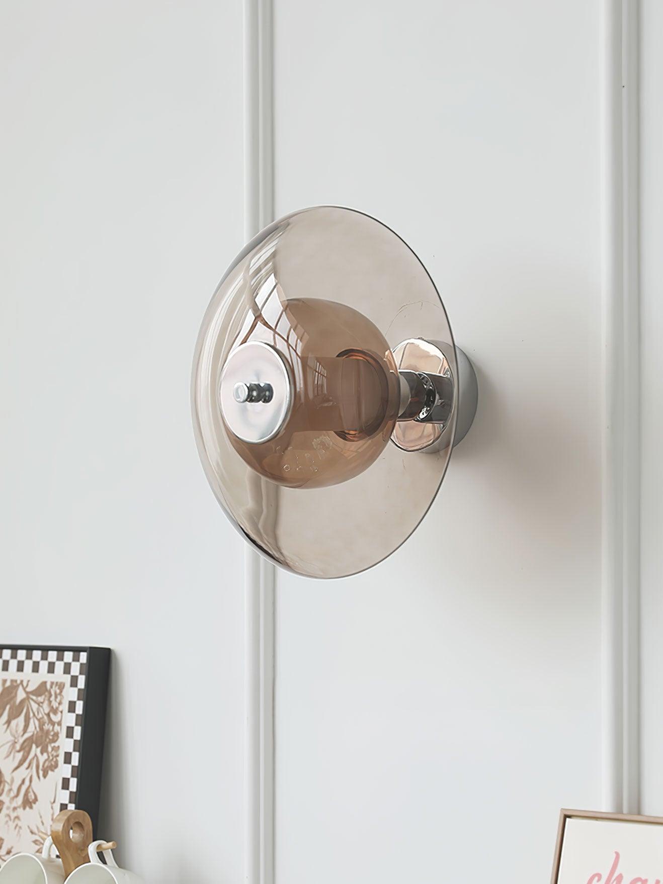 Vasolir Flying Saucer Chrome Wall Light-Neutral Decor