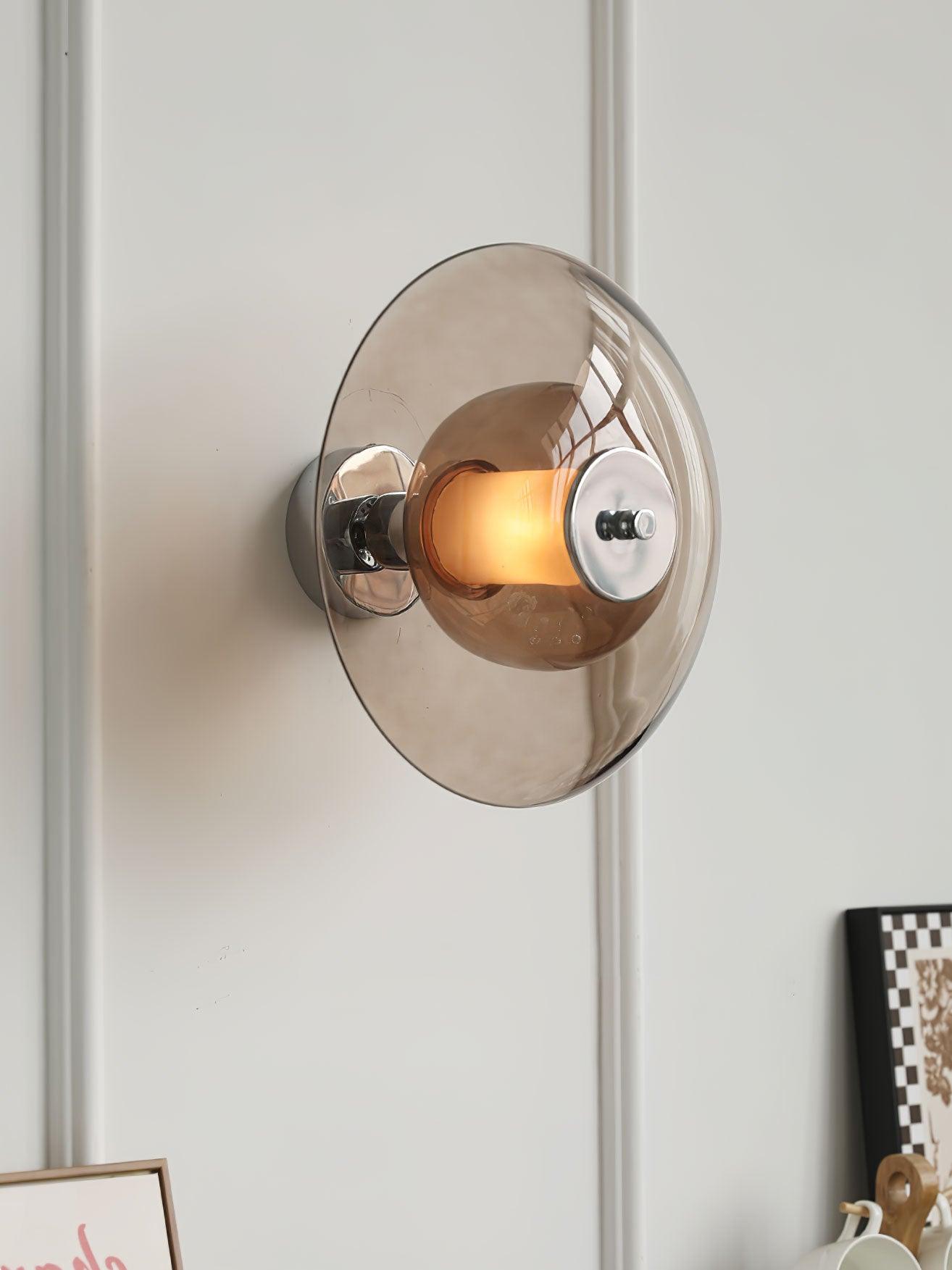 Vasolir Flying Saucer Chrome Wall Light-Neutral Decor