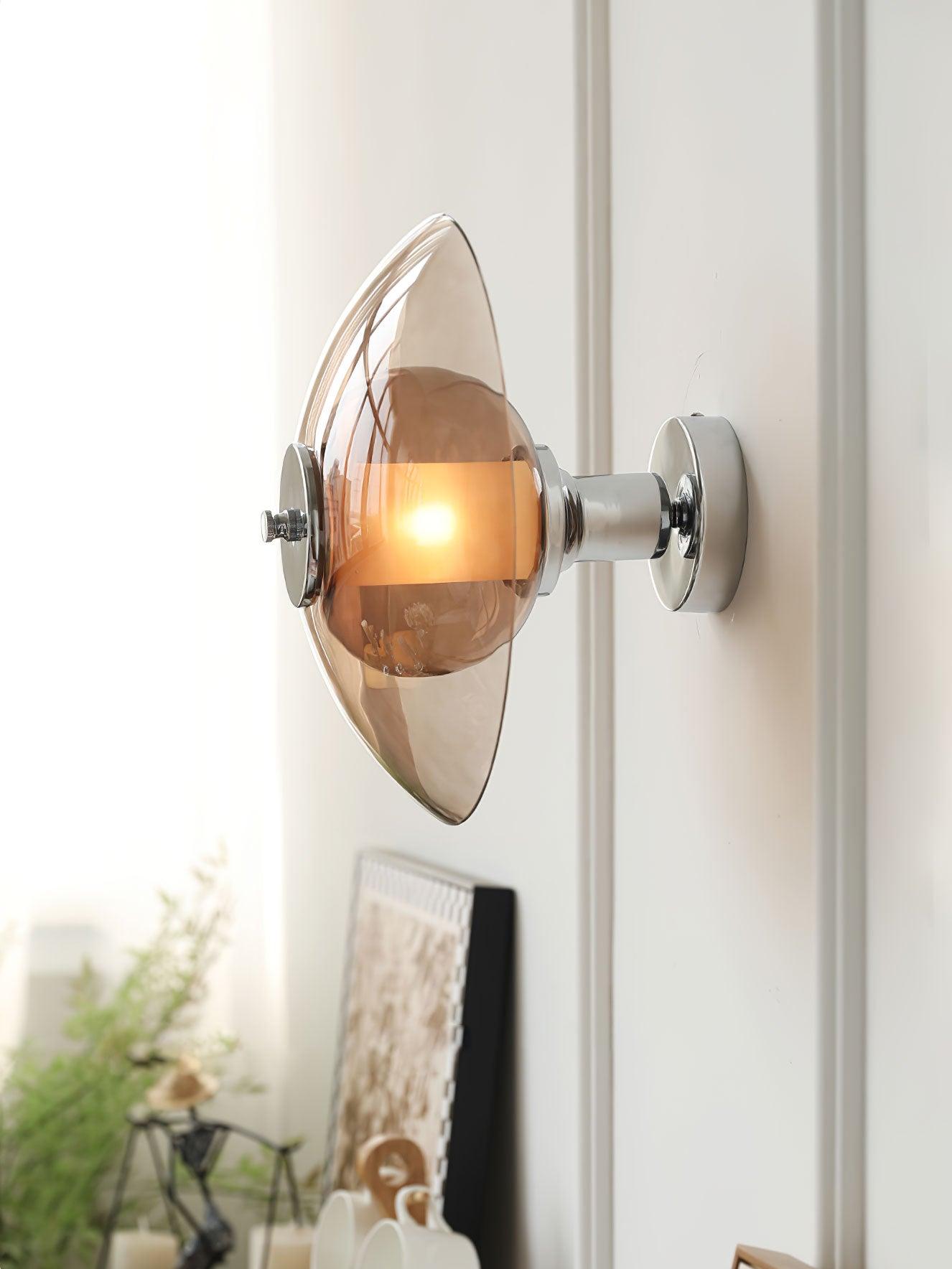 Vasolir Flying Saucer Chrome Wall Light-Neutral Decor