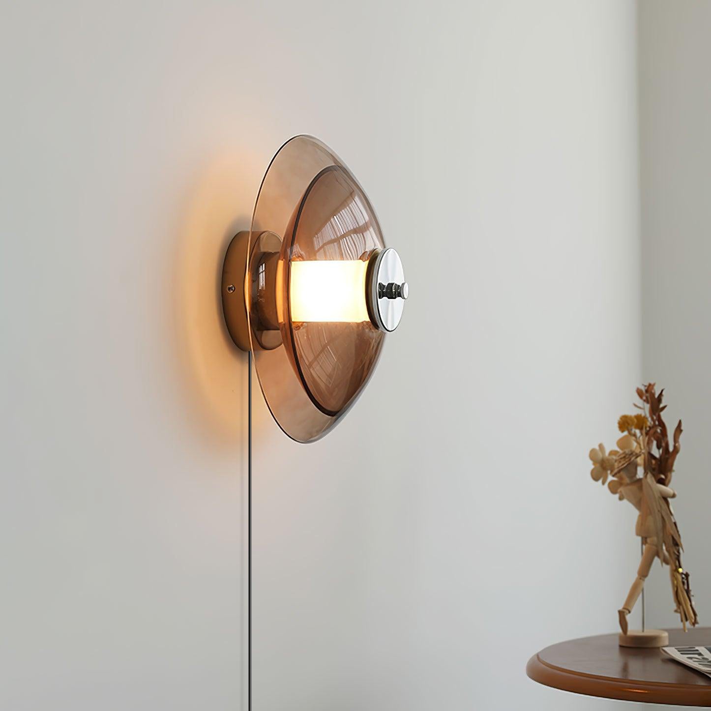 Cocarir Nordic Art Flying Saucer Plug-in Wall Light-Neutral Decor