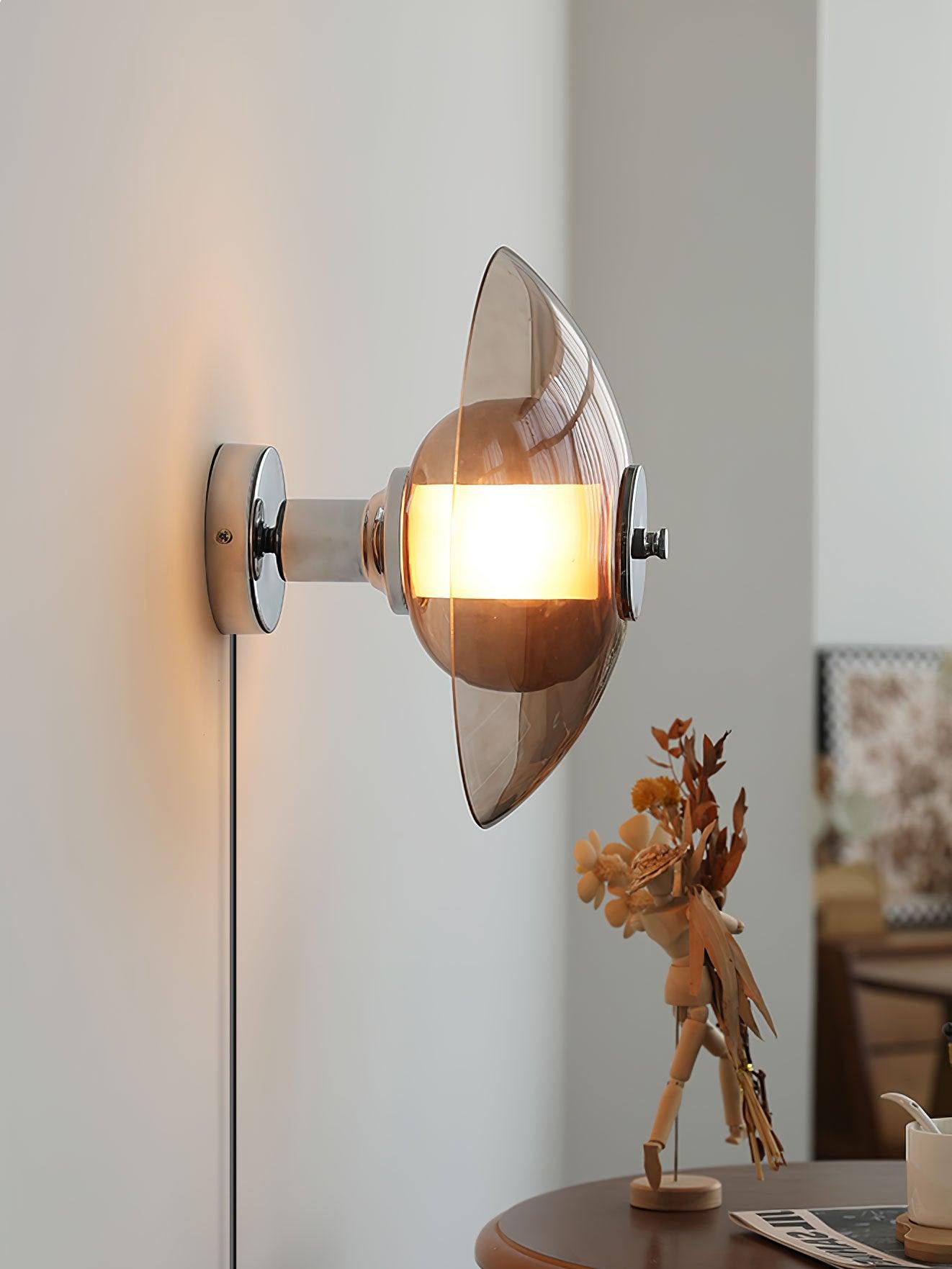 Cocarir Nordic Art Flying Saucer Plug-in Wall Light-Neutral Decor