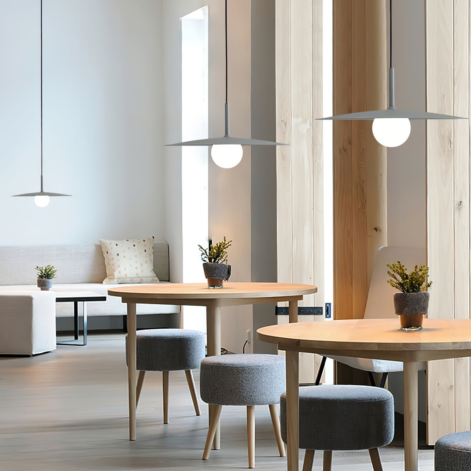 Lustra Pendant Lamp Plate Shade for Living Room-Neutral Decor