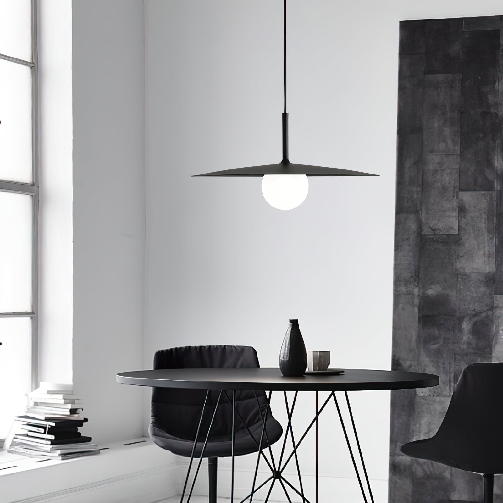 Lustra Pendant Lamp Plate Shade for Living Room-Neutral Decor