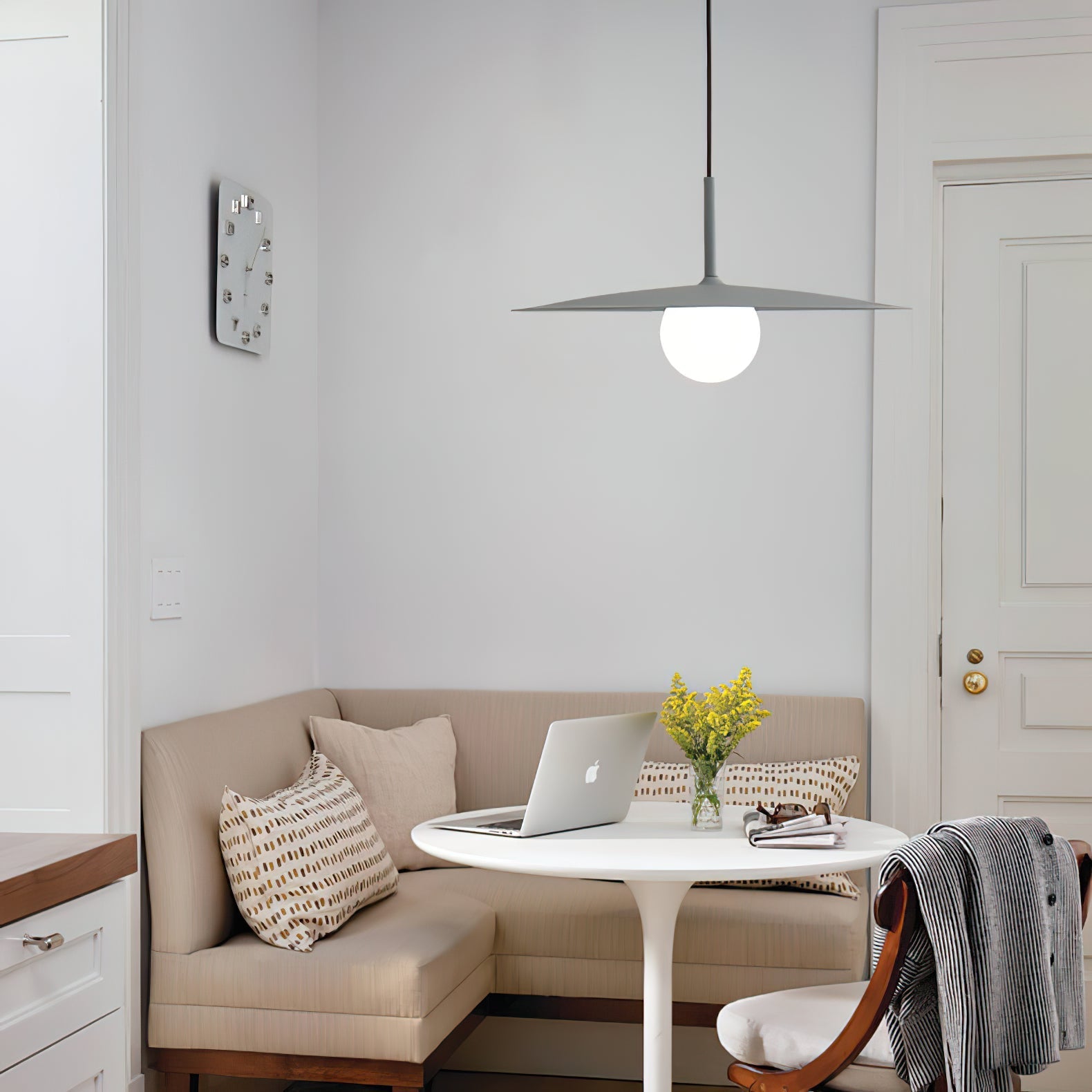 Lustra Pendant Lamp Plate Shade for Living Room-Neutral Decor