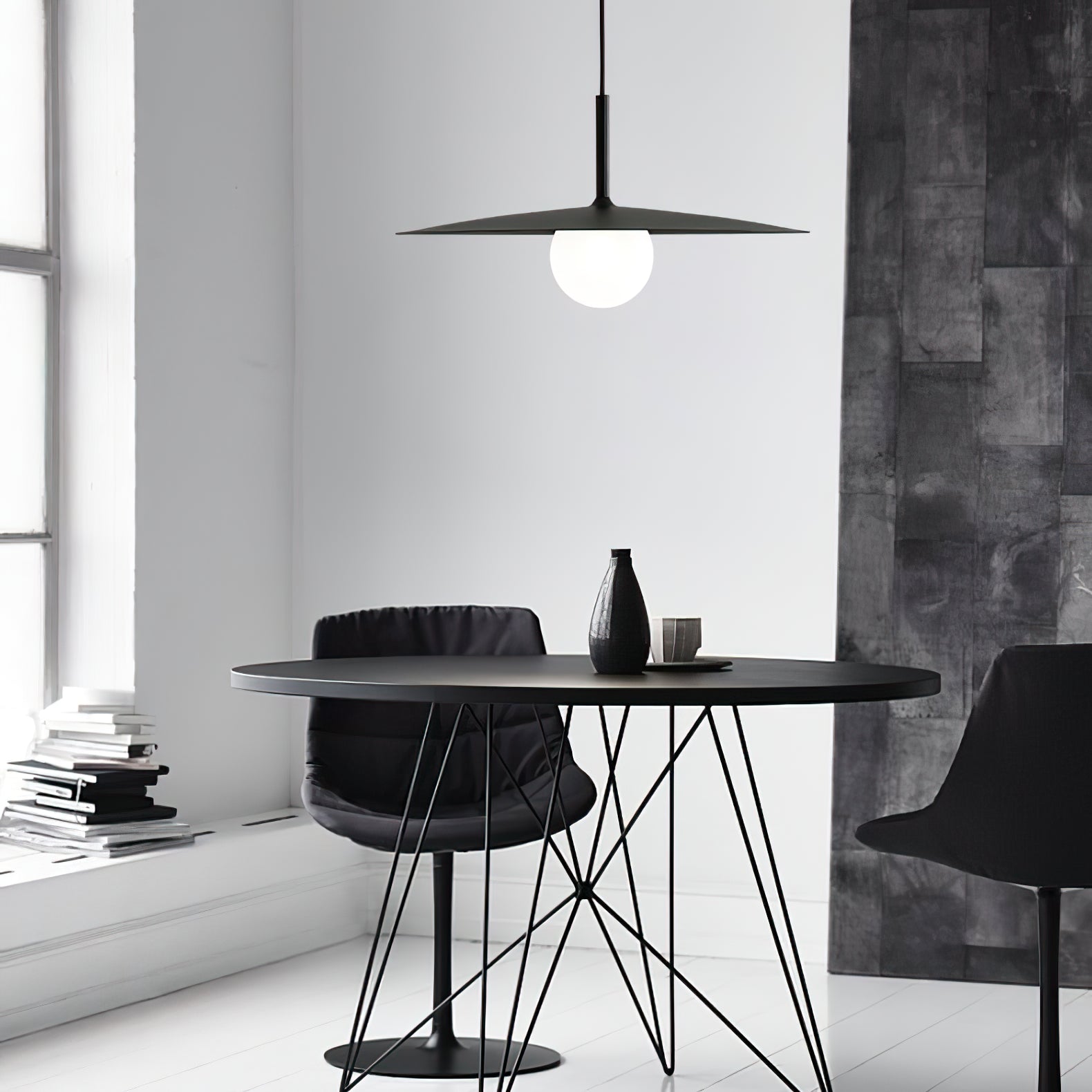 Lustra Pendant Lamp Plate Shade for Living Room-Neutral Decor