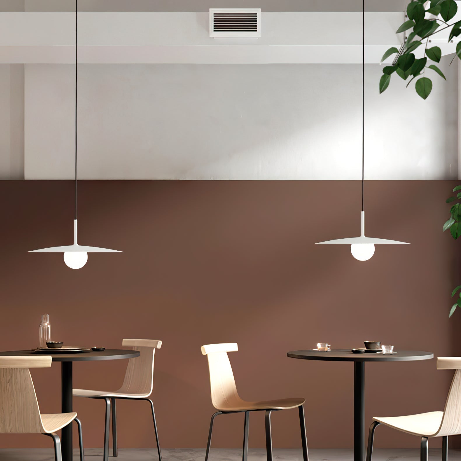 Lustra Pendant Lamp Plate Shade for Living Room-Neutral Decor