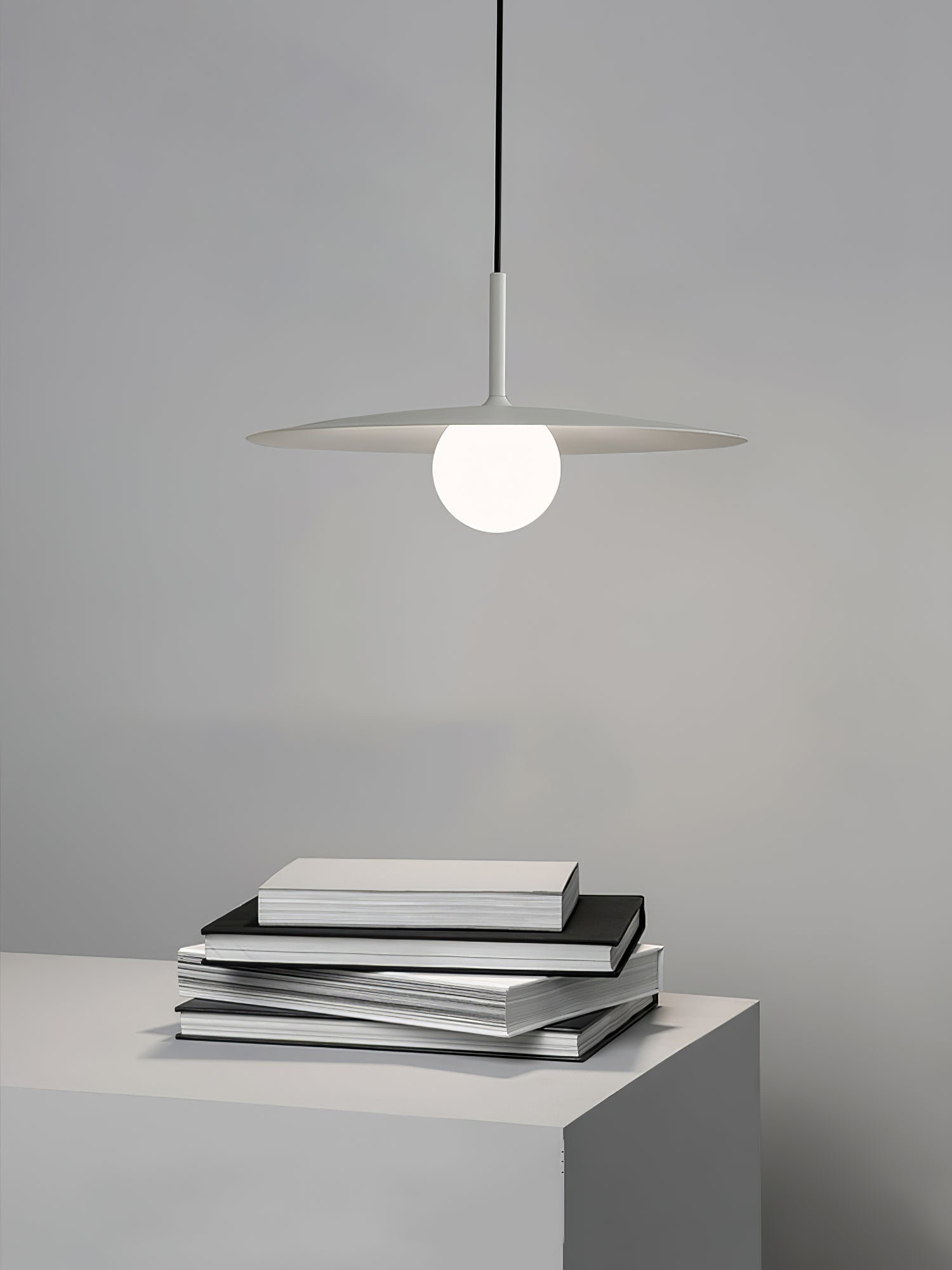 Lustra Pendant Lamp Plate Shade for Living Room-Neutral Decor