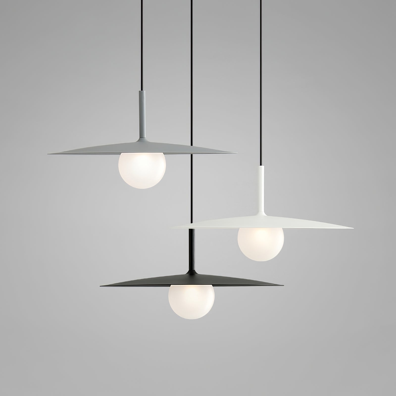 Lustra Pendant Lamp Plate Shade for Living Room-Neutral Decor