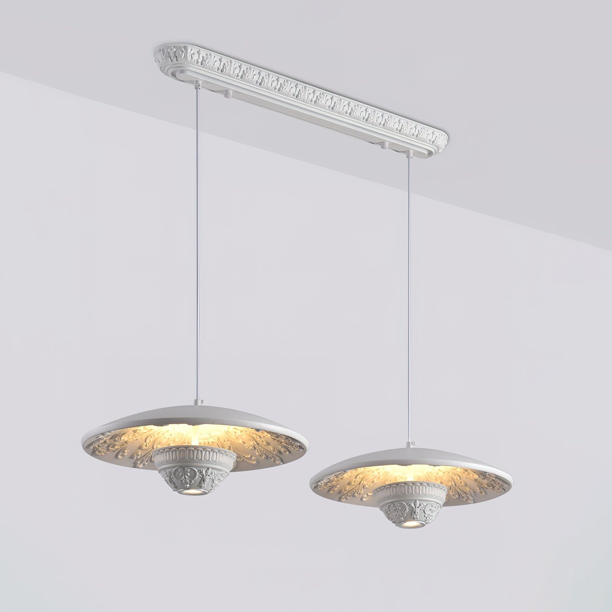 Jhel Art Flying Saucer Resin Pendant Lamp-Neutral Decor