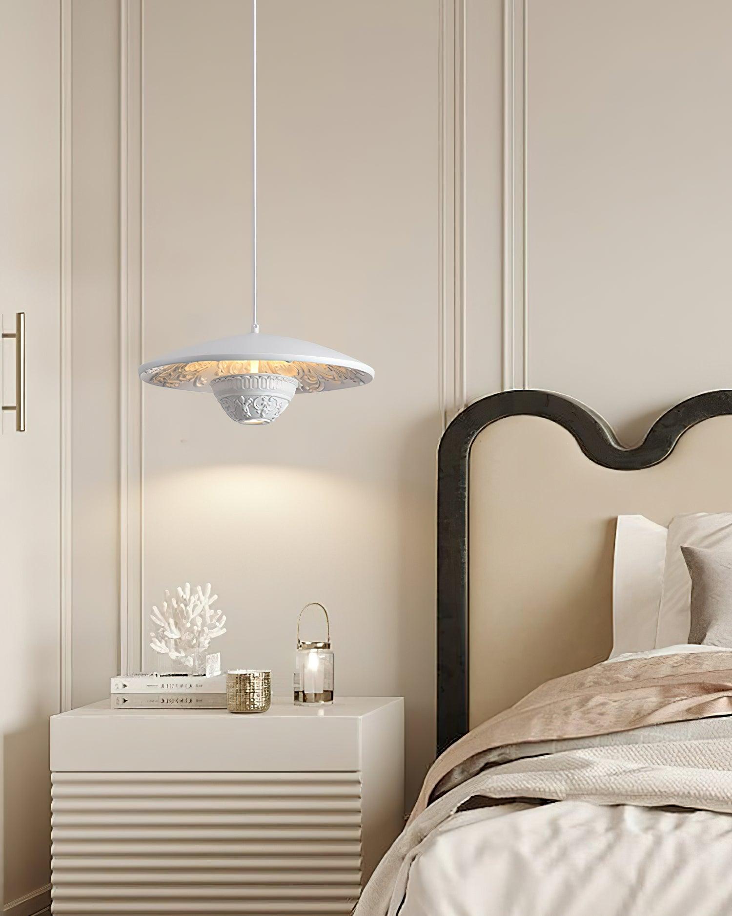 Jhel Art Flying Saucer Resin Pendant Lamp-Neutral Decor