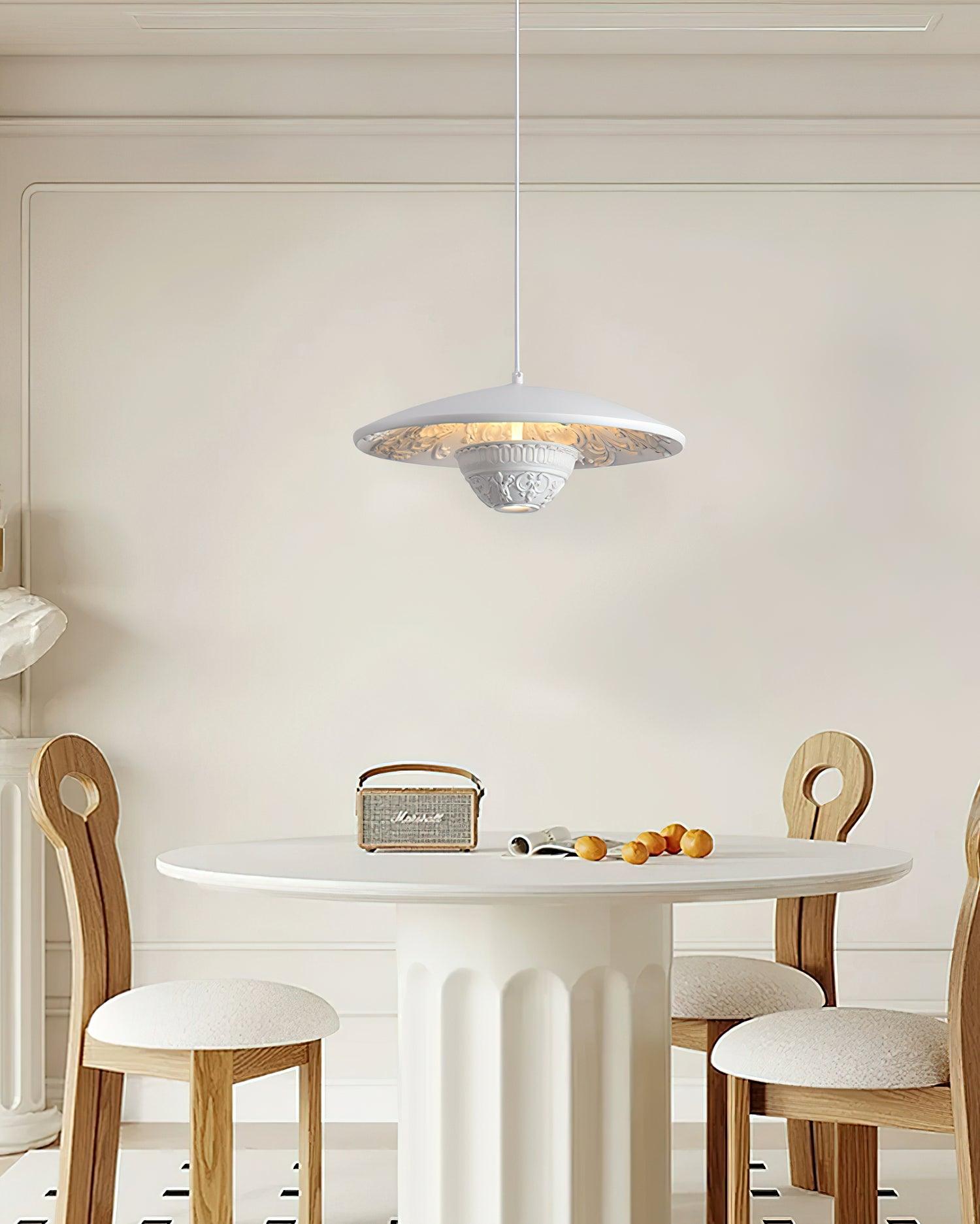 Jhel Art Flying Saucer Resin Pendant Lamp-Neutral Decor