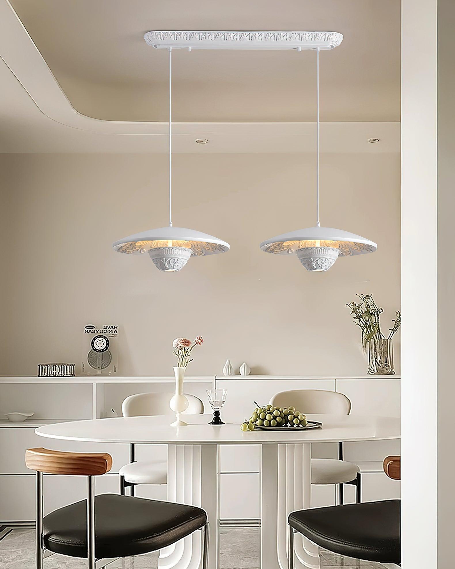 Jhel Art Flying Saucer Resin Pendant Lamp-Neutral Decor
