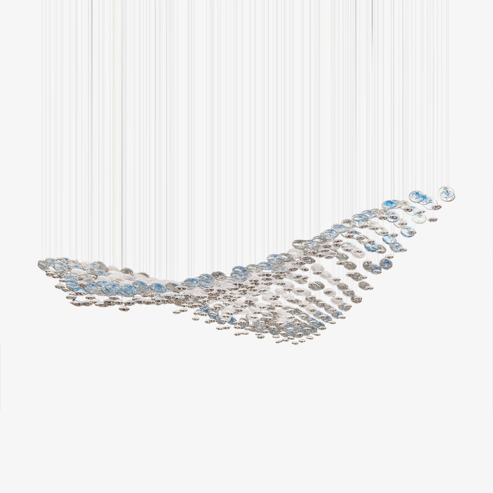 Ilvyniel Crystal Wave Chandelier-Neutral Decor