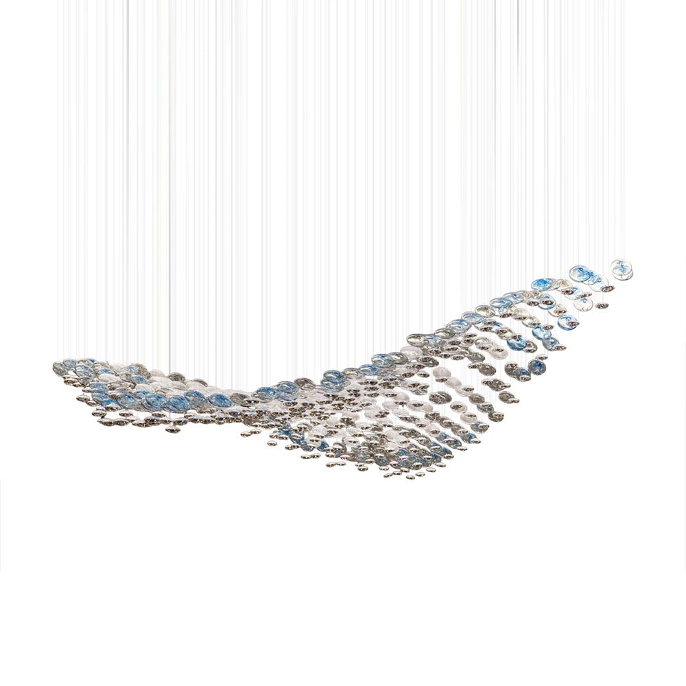Ilvyniel Crystal Wave Chandelier-Neutral Decor