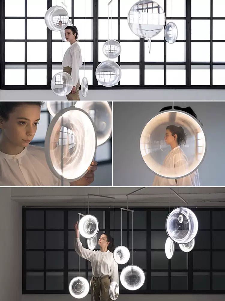 Veloria Glass Artistic Pendant Lamp-Neutral Decor