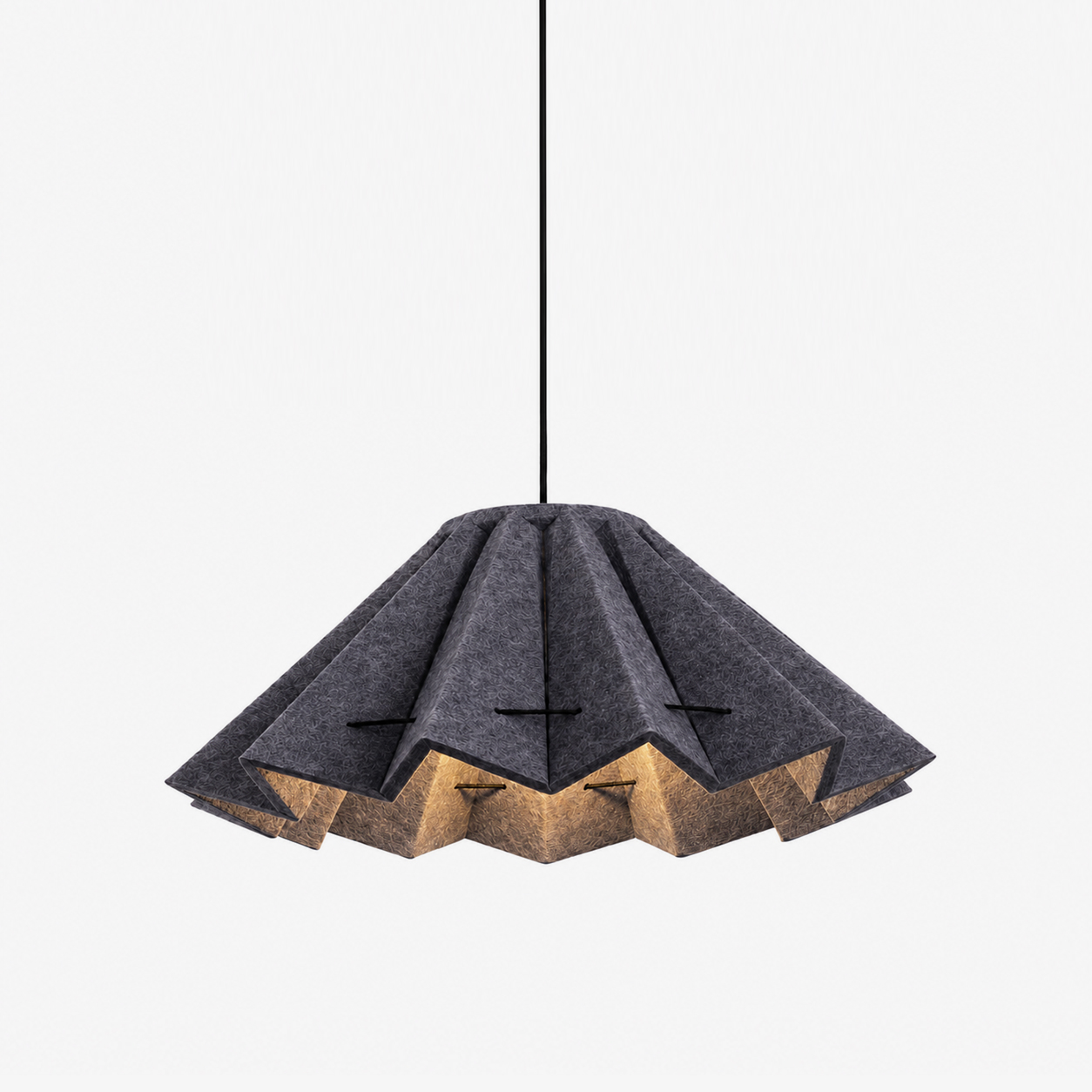 Fold Acoustic Felt Pleated Pendant Lamp-Neutral Decor