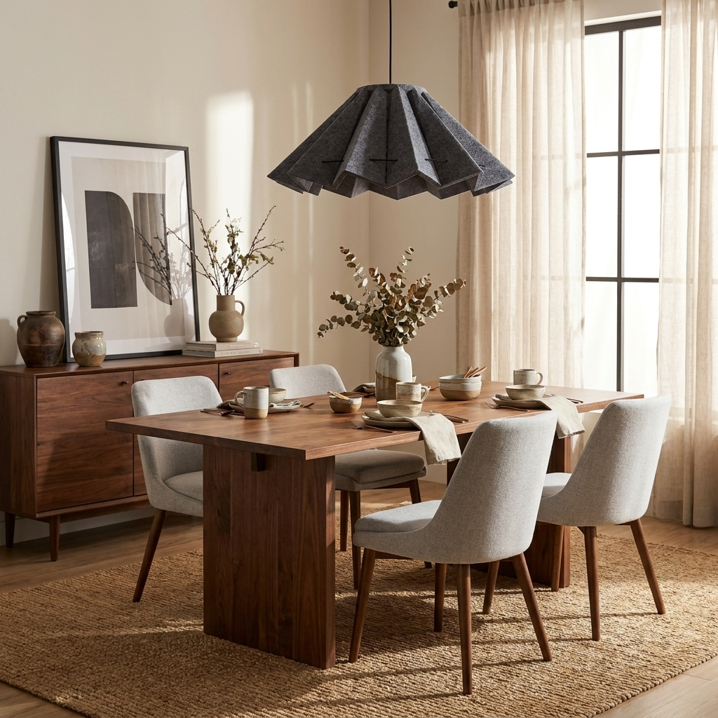 Fold Acoustic Felt Pleated Pendant Lamp-Neutral Decor