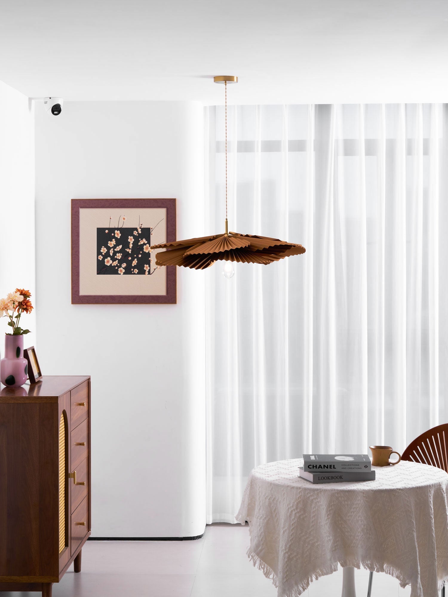 Wilto Pendant Lamp Lotus Leaf Folded Paper Floral-Neutral Decor