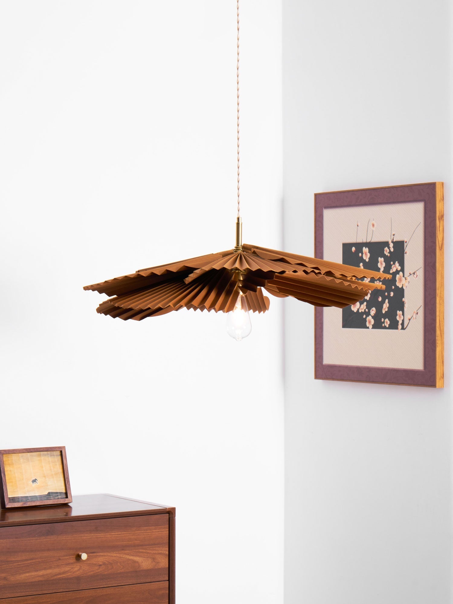 Wilto Pendant Lamp Lotus Leaf Folded Paper Floral-Neutral Decor