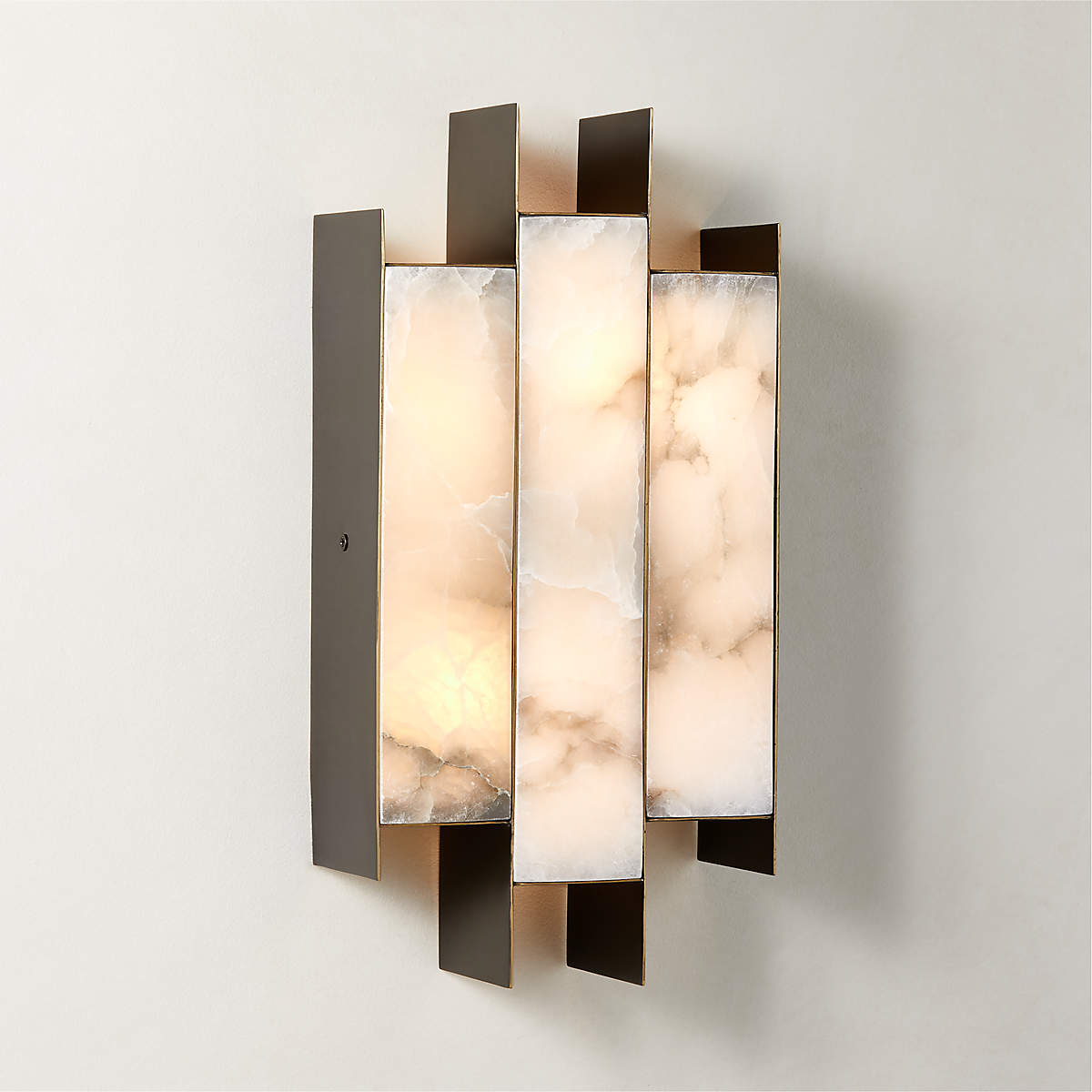 Finto Panel Modern Alabaster Wall Lamp-Neutral Decor