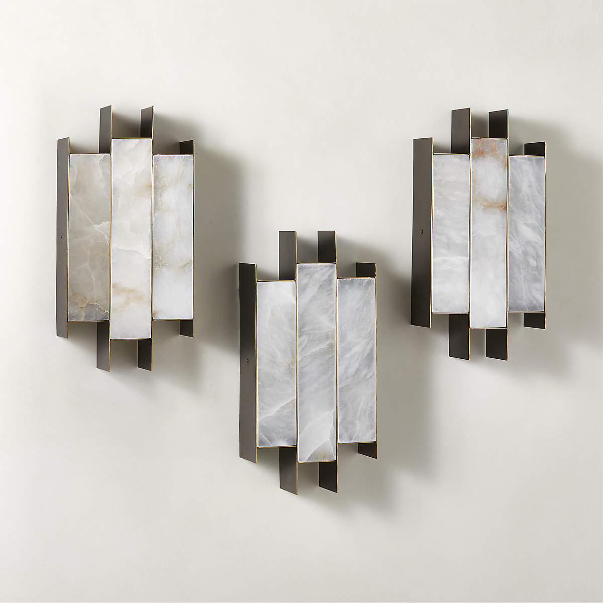 Finto Panel Modern Alabaster Wall Lamp-Neutral Decor