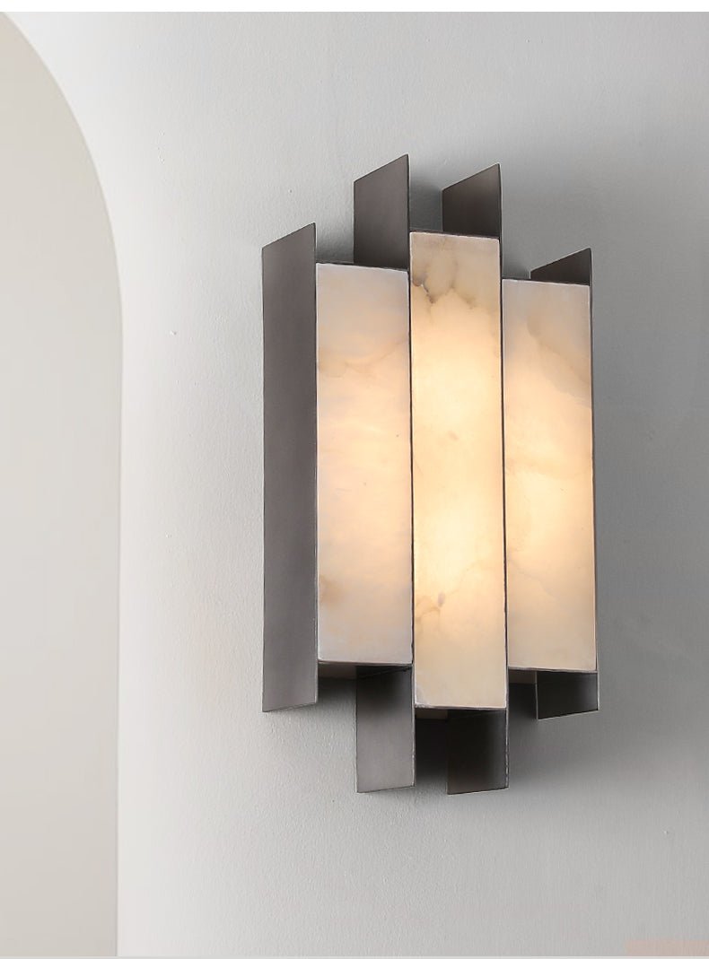 Finto Panel Modern Alabaster Wall Lamp-Neutral Decor