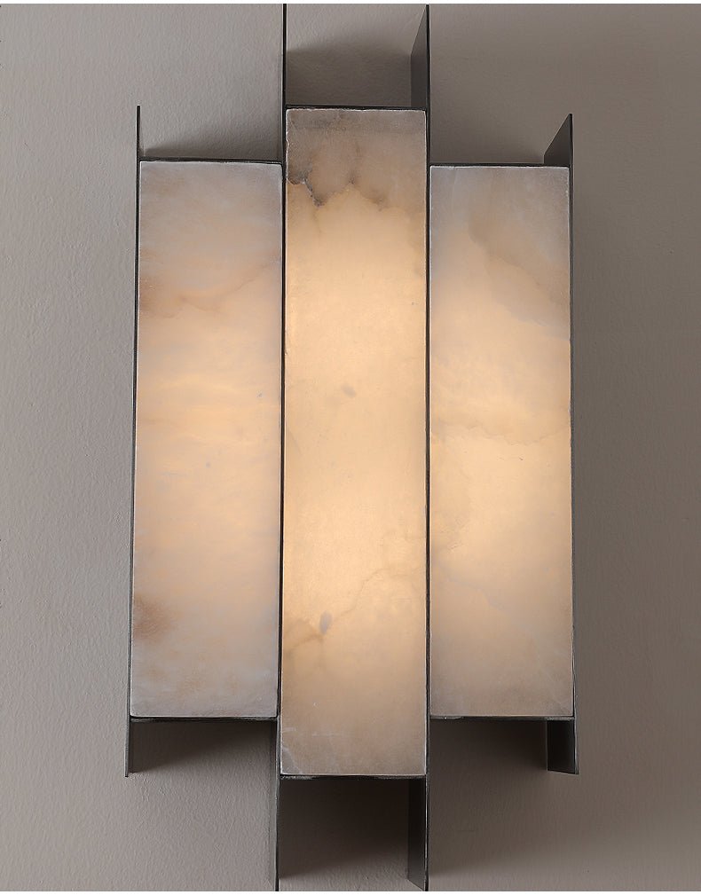 Finto Panel Modern Alabaster Wall Lamp-Neutral Decor