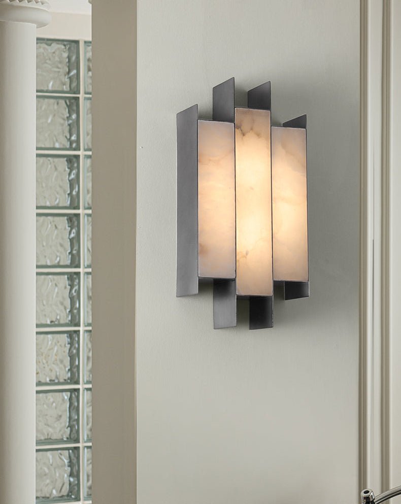 Finto Panel Modern Alabaster Wall Lamp-Neutral Decor