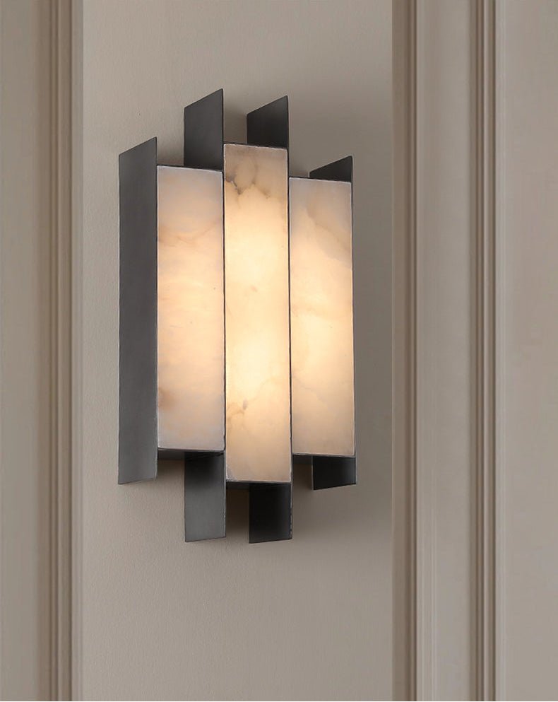 Finto Panel Modern Alabaster Wall Lamp-Neutral Decor