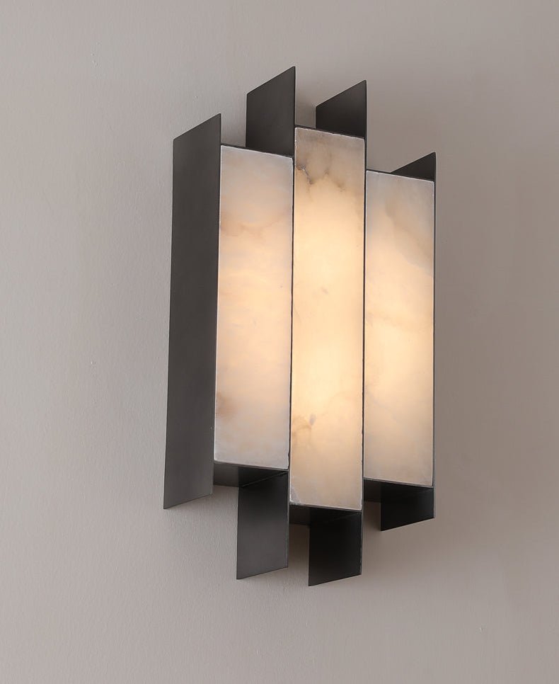 Finto Panel Modern Alabaster Wall Lamp-Neutral Decor