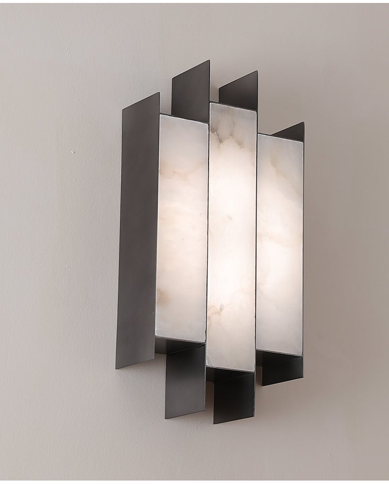 Finto Panel Modern Alabaster Wall Lamp-Neutral Decor