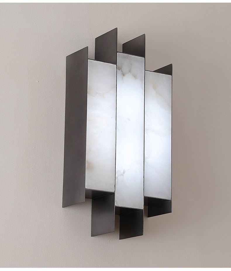 Finto Panel Modern Alabaster Wall Lamp-Neutral Decor
