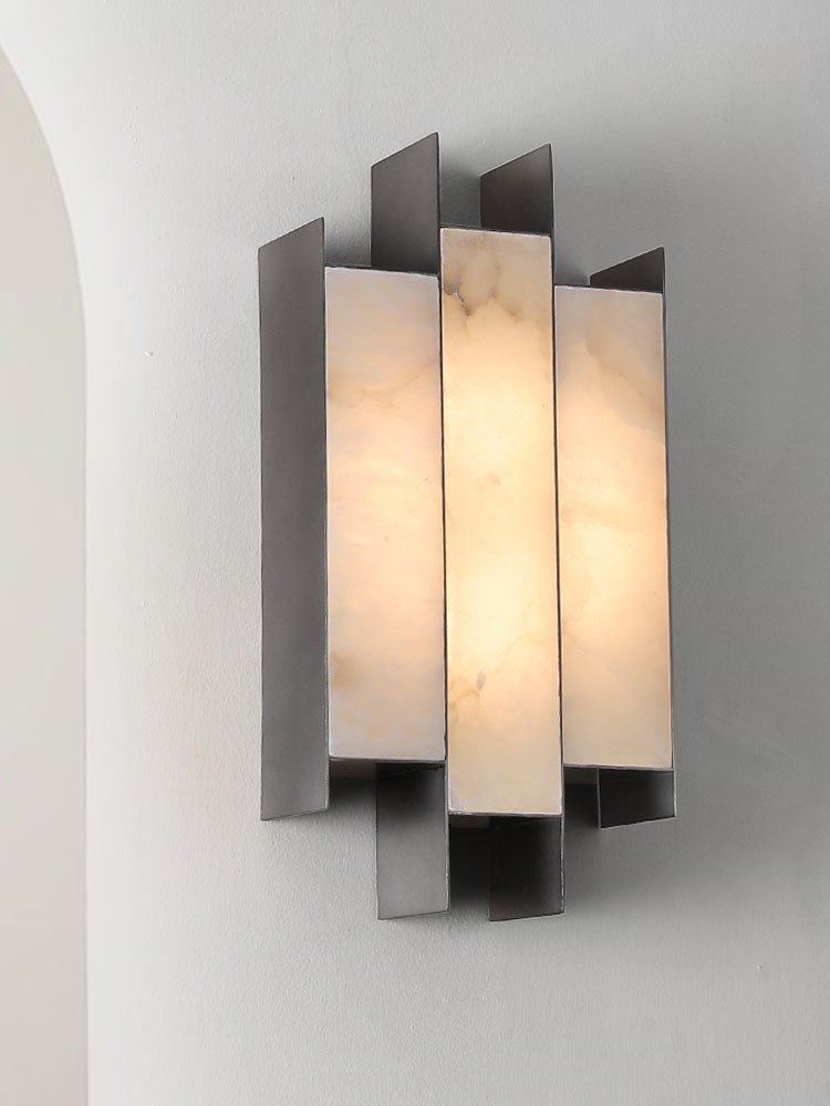Finto Panel Modern Alabaster Wall Lamp-Neutral Decor