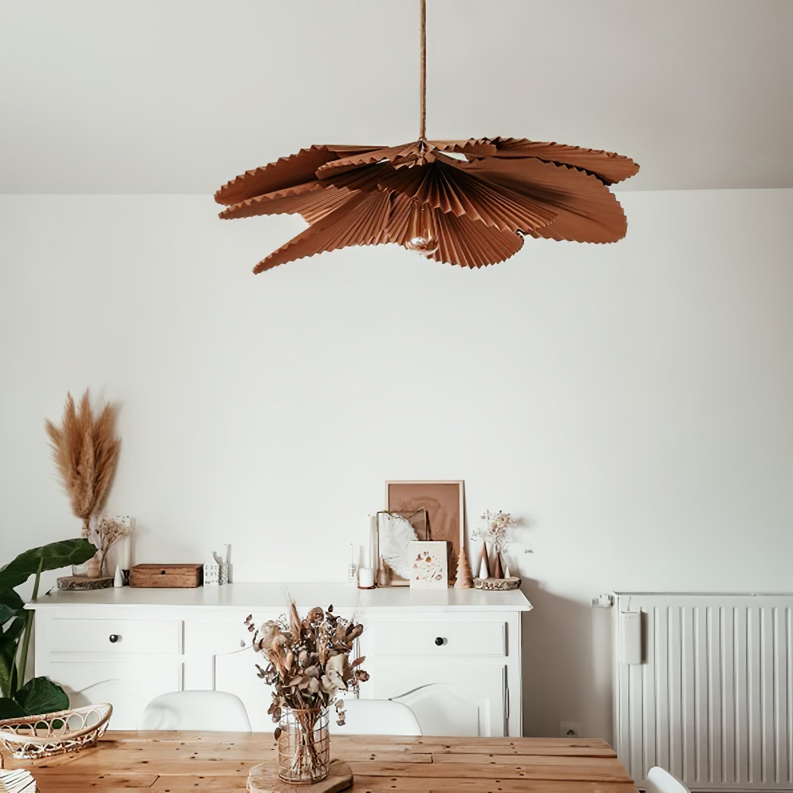 Wilto Pendant Lamp Lotus Leaf Folded Paper Floral-Neutral Decor