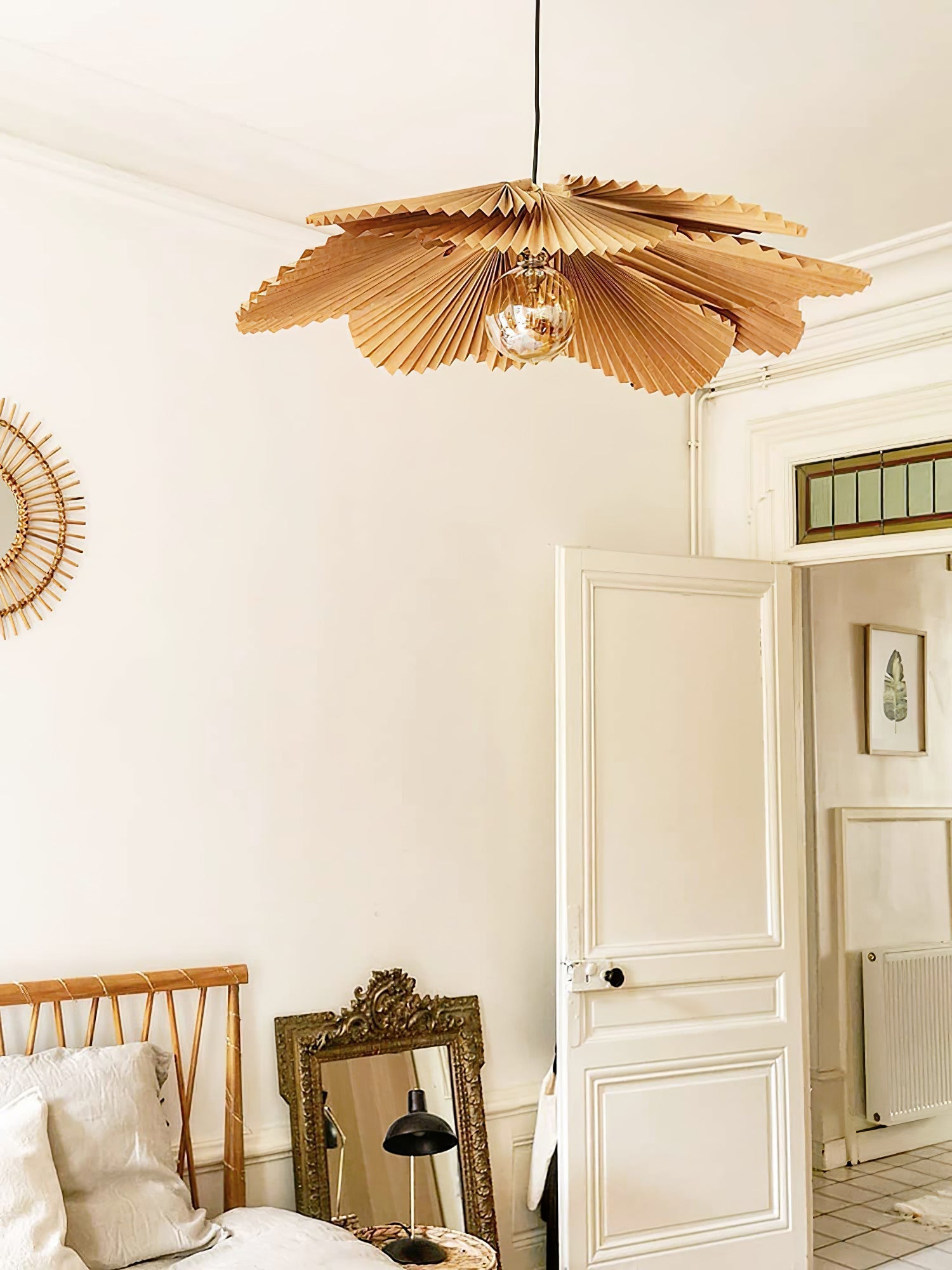 Wilto Pendant Lamp Lotus Leaf Folded Paper Floral-Neutral Decor