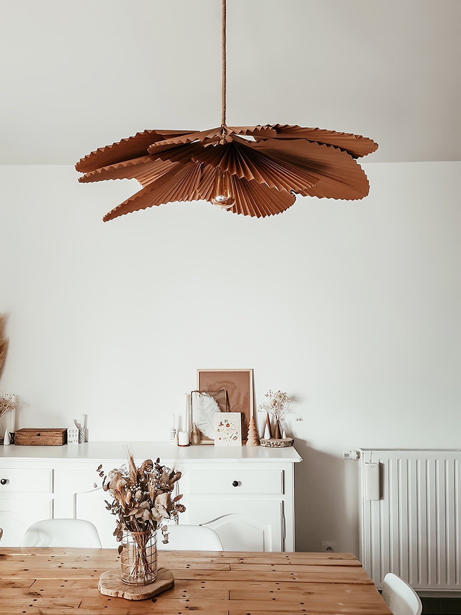 Wilto Pendant Lamp Lotus Leaf Folded Paper Floral-Neutral Decor