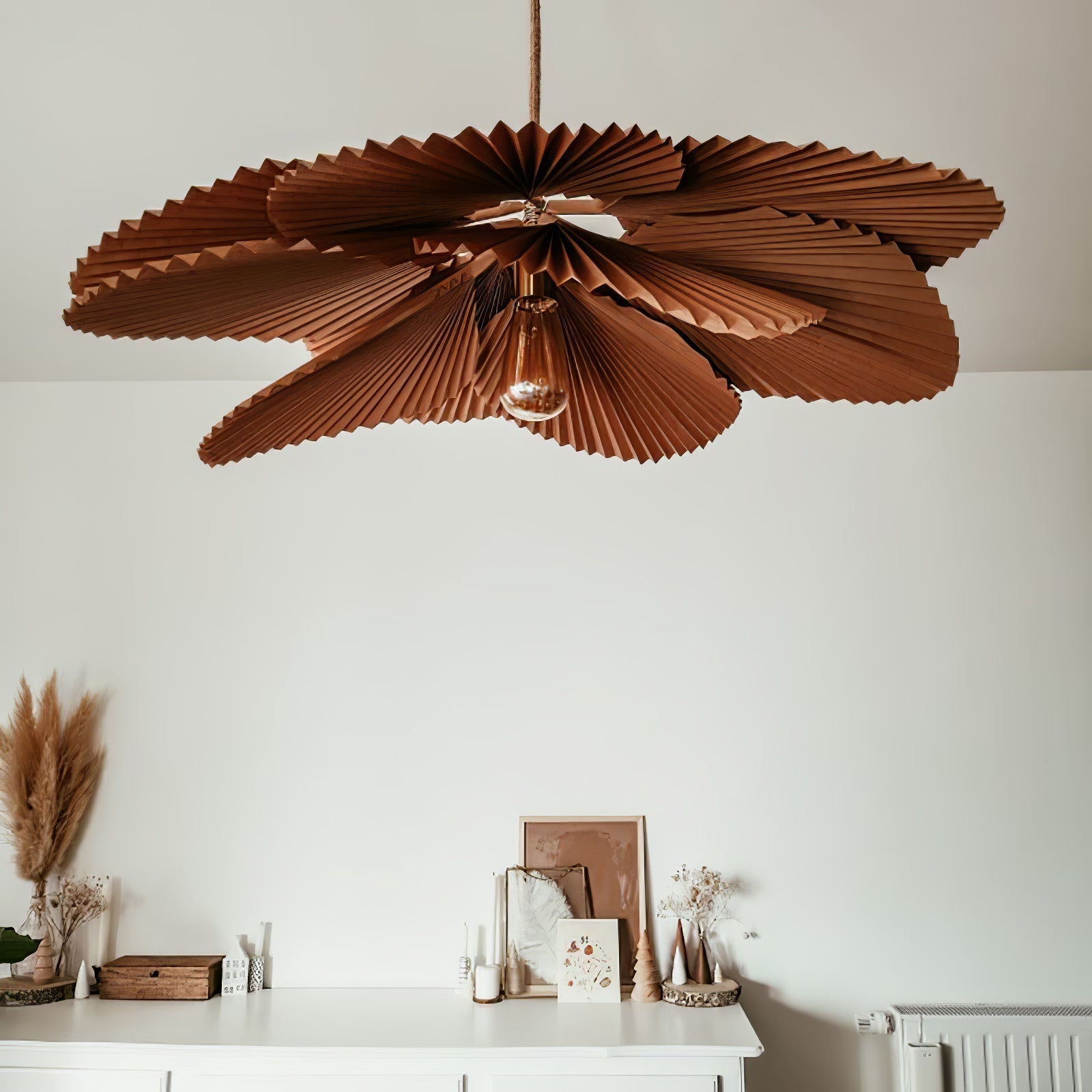 Wilto Pendant Lamp Lotus Leaf Folded Paper Floral-Neutral Decor