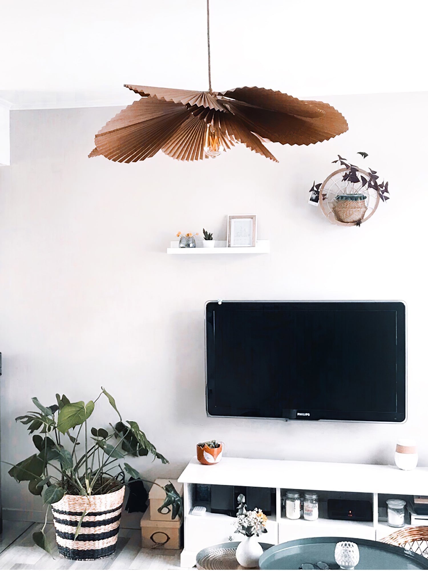 Wilto Pendant Lamp Lotus Leaf Folded Paper Floral-Neutral Decor