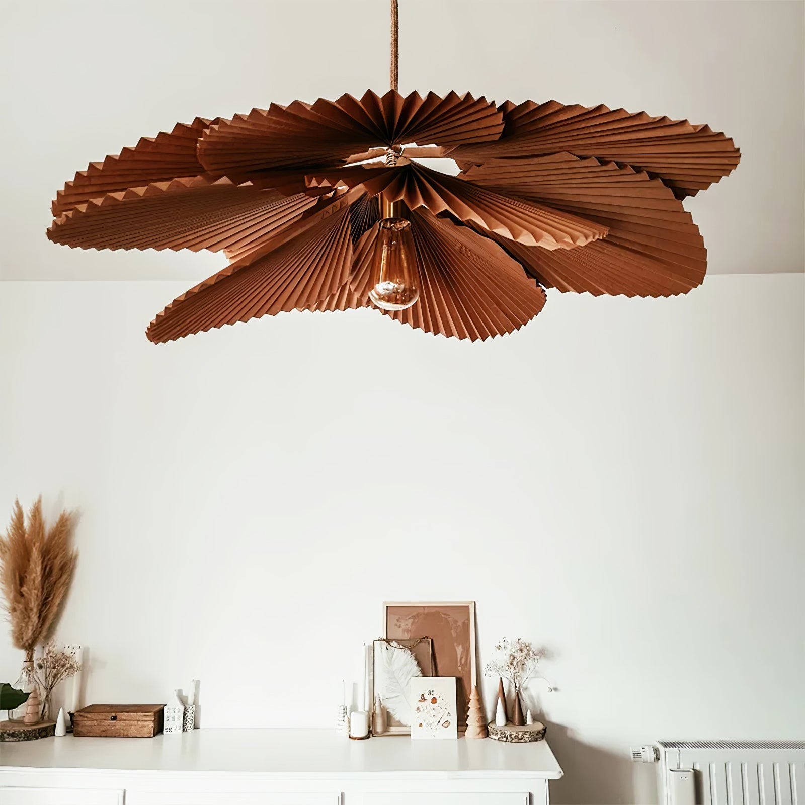 Wilto Pendant Lamp Lotus Leaf Folded Paper Floral-Neutral Decor