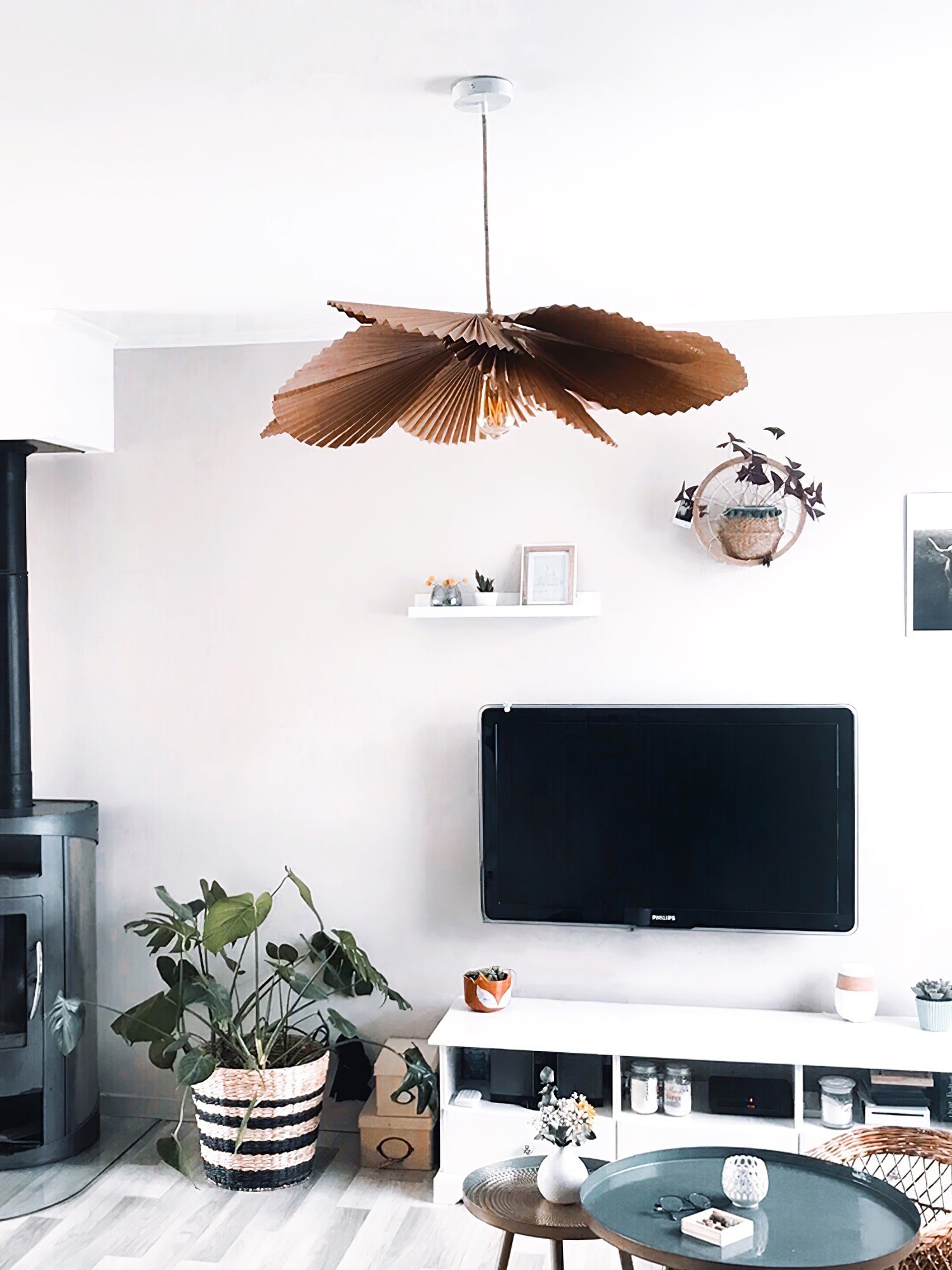 Wilto Pendant Lamp Lotus Leaf Folded Paper Floral-Neutral Decor