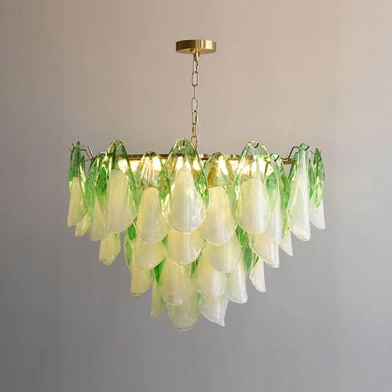 The 80cm size Foliage Glass Chandelier