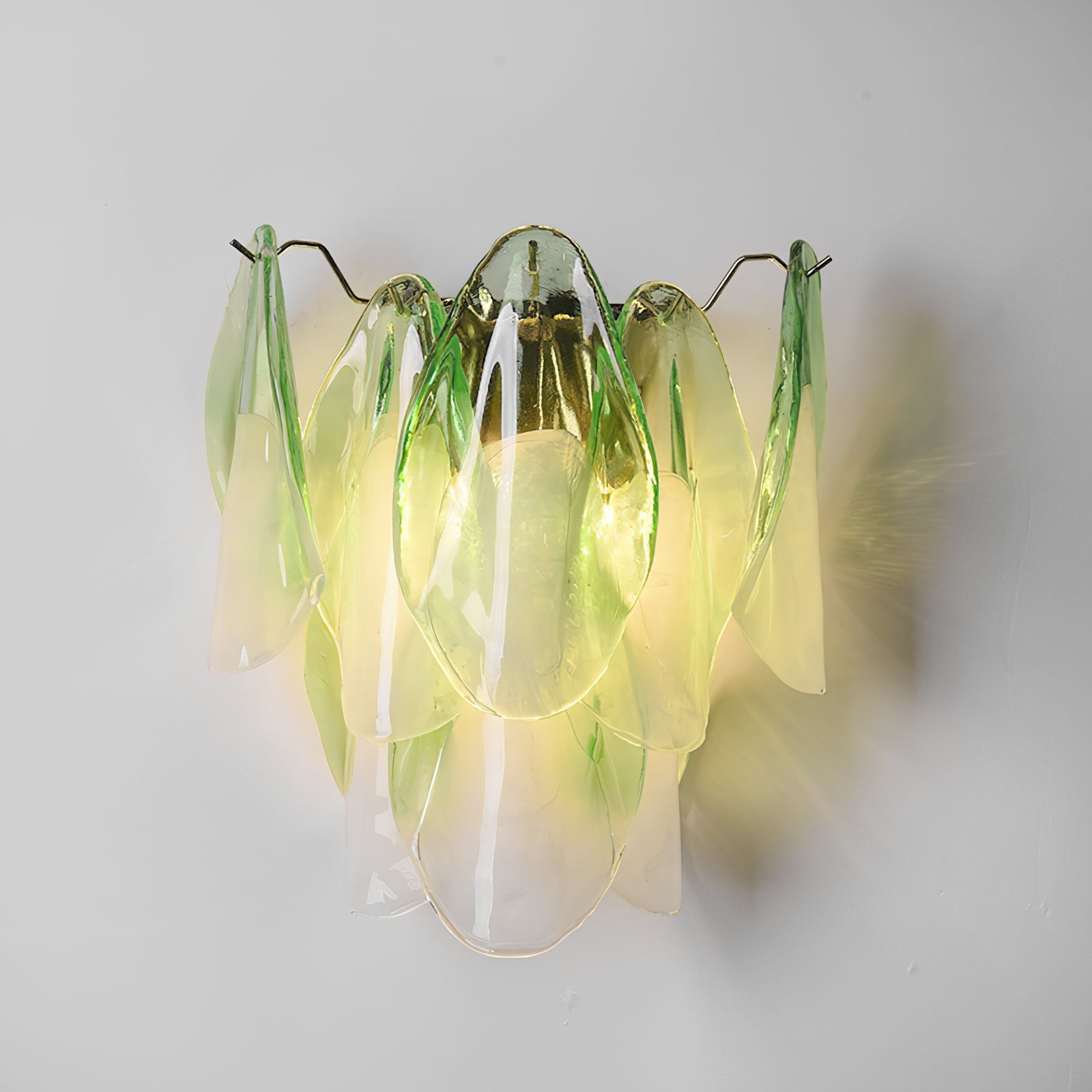 Side profile of the Foliage Wall Sconce, highlighting its depth.