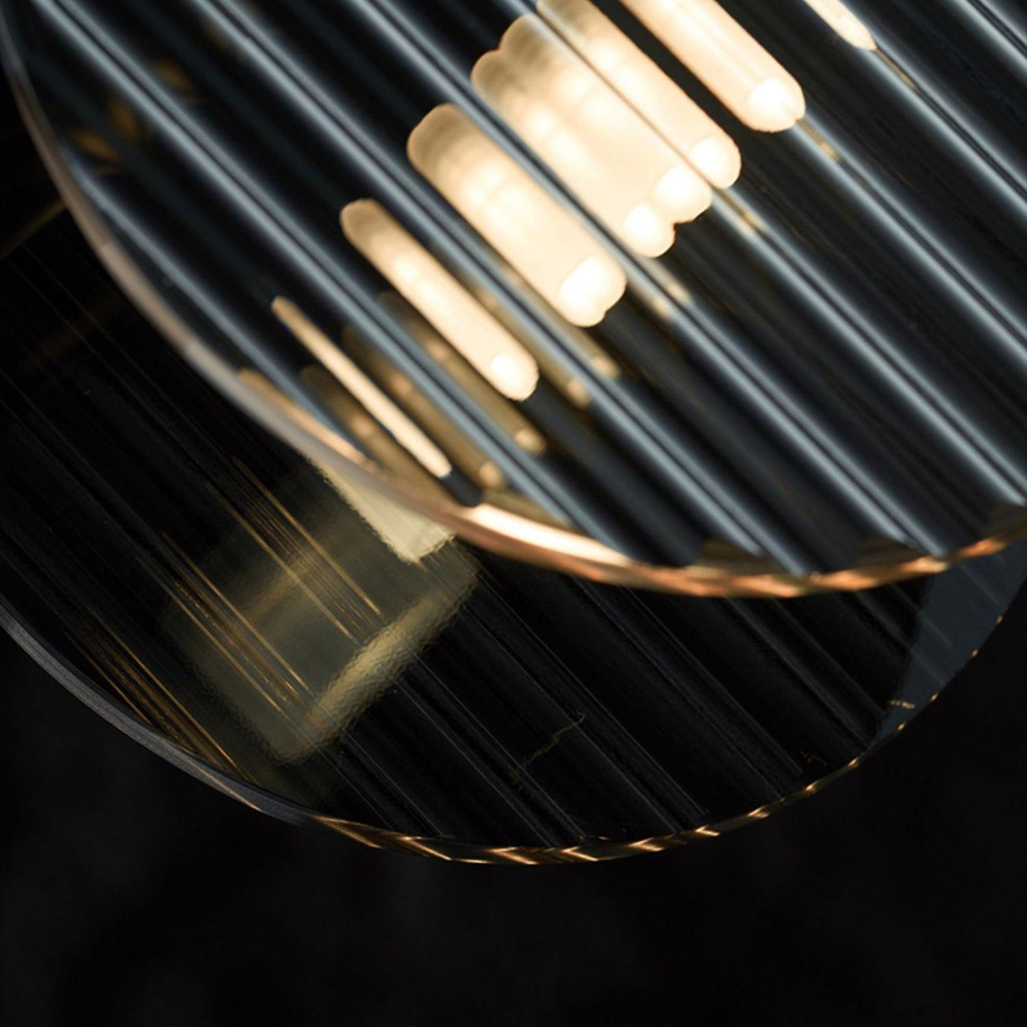 Eovin Chandelier Smoked Glass and Black Metal-Neutral Decor