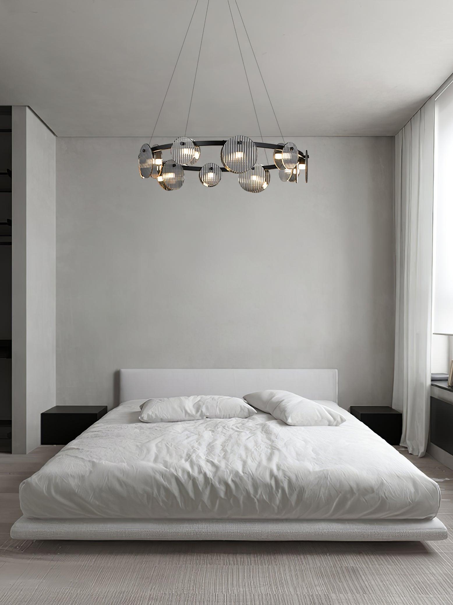 Eovin Chandelier Smoked Glass and Black Metal-Neutral Decor