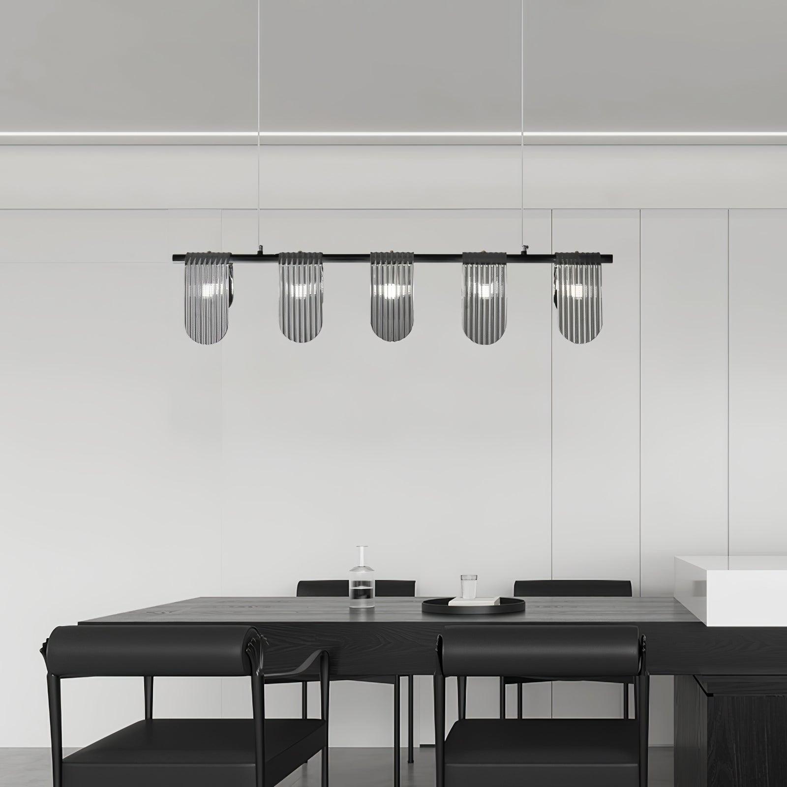 Leo Modern Glass Chandelier-Neutral Decor