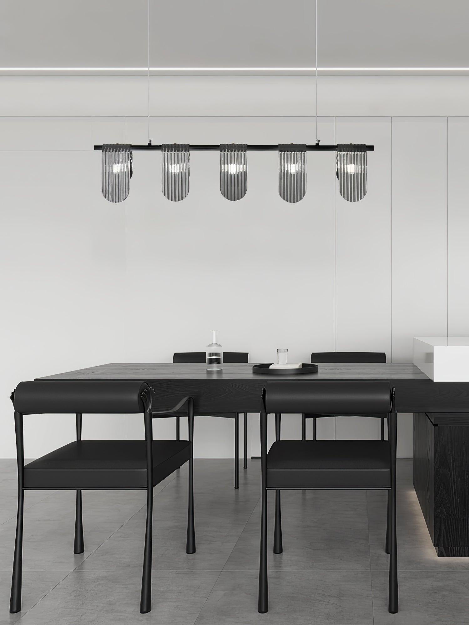 Leo Modern Glass Chandelier-Neutral Decor