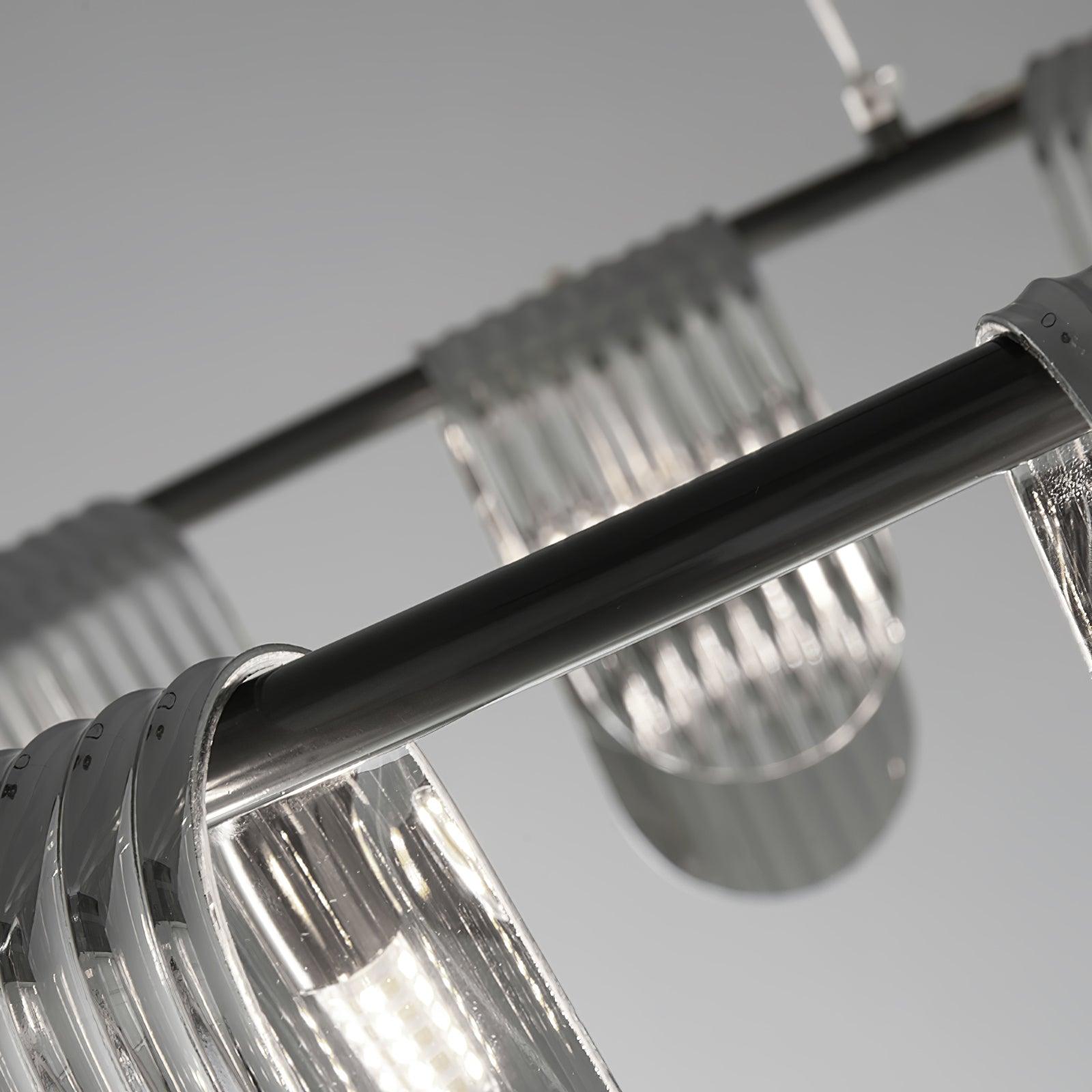 Leo Modern Glass Chandelier-Neutral Decor